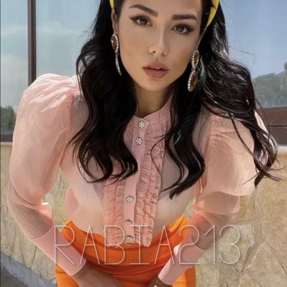 Zara Pink Ruffled Sweater - Picture 3 of 7